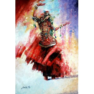 Bandah Ali, 24 x 36 Inch, Oil on Canvas, Figurative-Painting, AC-BNA-014